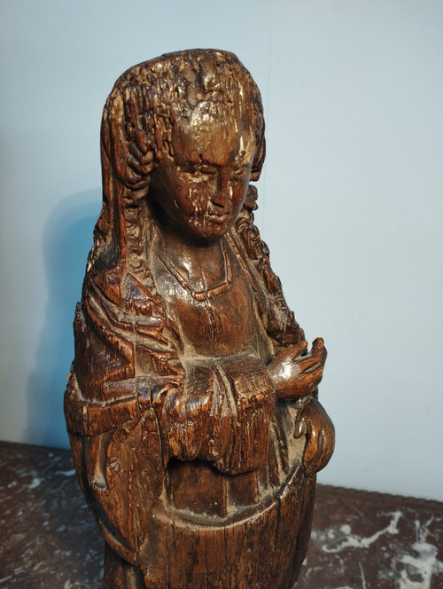 VERGINE Scultura in legno del XVI secolo