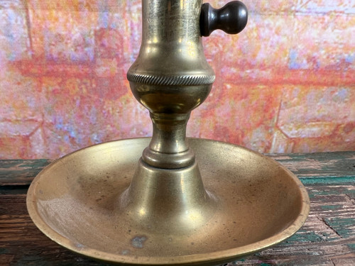 Pair of Solid Brass Candleholders - 19th century