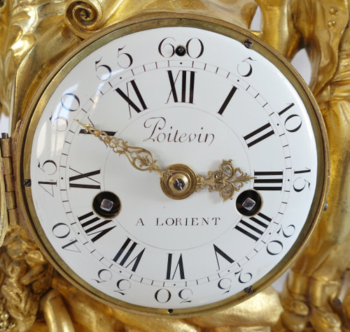 Allegory of maritime trade clock in gilt bronze - Louis XVI period circa 1775