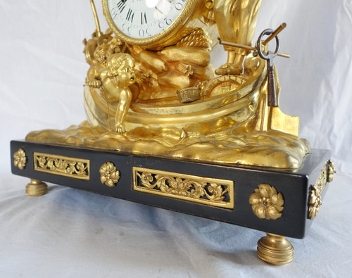 Allegory of maritime trade clock in gilt bronze - Louis XVI period circa 1775