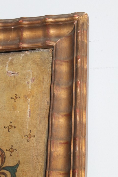 Antico dipinto olio su tela stemma famiglia Manelfi  XVIII sec MIS 108 X 80 