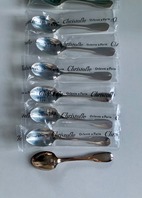 8 Christofle moka spoons