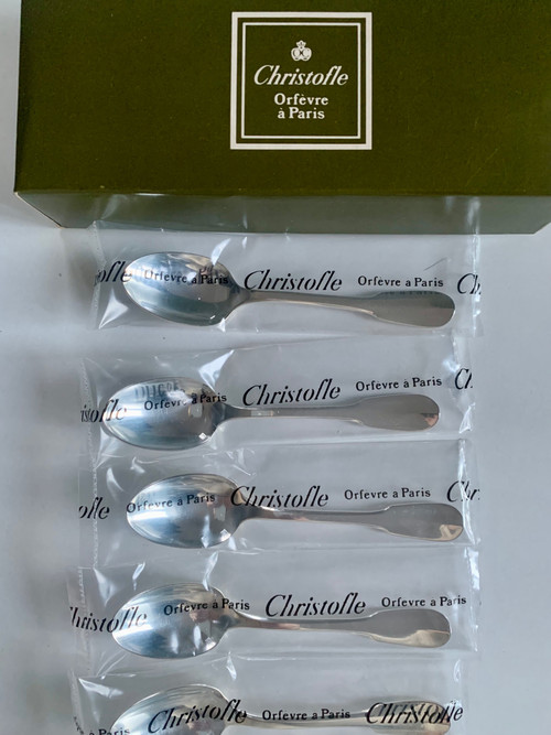 8 Christofle moka spoons