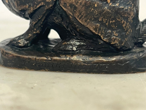 Sculpture - Bronze - Lièvre - Barye/barbedienne - XIX Eme