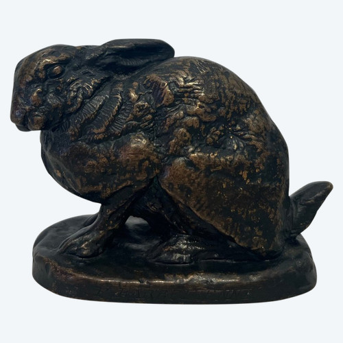 Sculpture - Bronze - Lièvre - Barye/barbedienne - XIX Eme