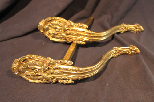 4 portes embrases à rideaux en bronze style Louis XVI ép. 19ème bronze ameublement décoration