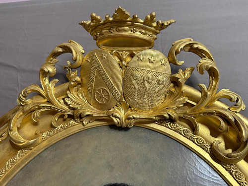 Portrait de la Marquise Le Charron - Eugénie de Lagatinerie XIXème siècle.