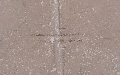 Louis-Désiré Thiénon 1812-1889 Reims, the cathedral, landscape, drawing, 1875