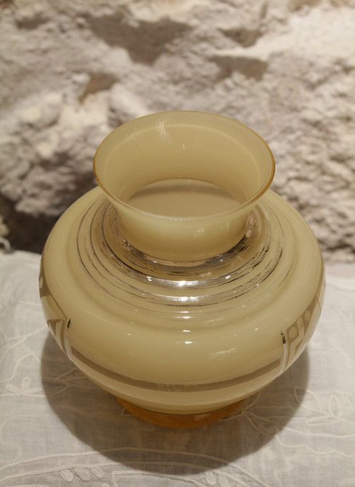 Vase en verre signé D'Argyl vers 1930, Art Déco