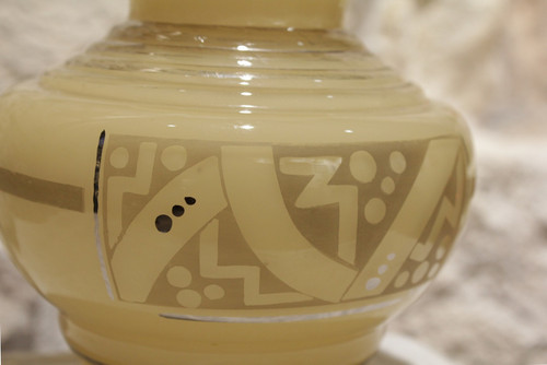Vase en verre signé D'Argyl vers 1930, Art Déco