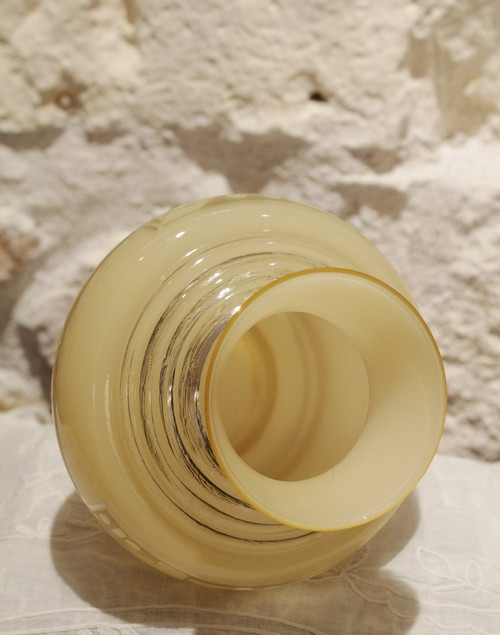 Vase en verre signé D'Argyl vers 1930, Art Déco