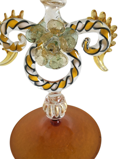 Murano glasses, set of 4 glasses, Venice circa 1970