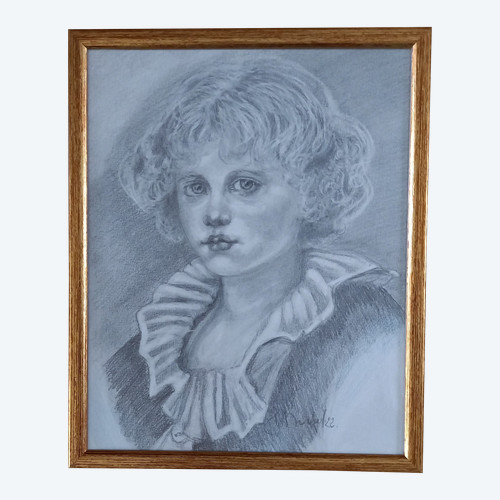 portrait of a young boy after Greuze