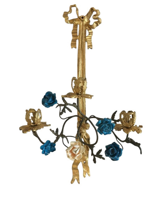 Paar Wandleuchten, Stil Louis XVI, Epoche 19.