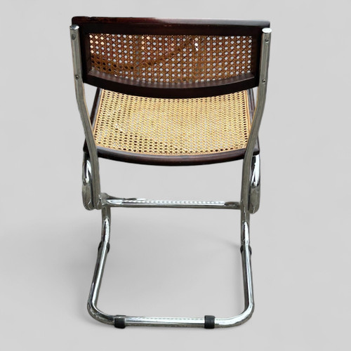 Suite Von Vier Rohrstühlen Vintage Italien Bauhausstil Marcel Breuer Um 1970