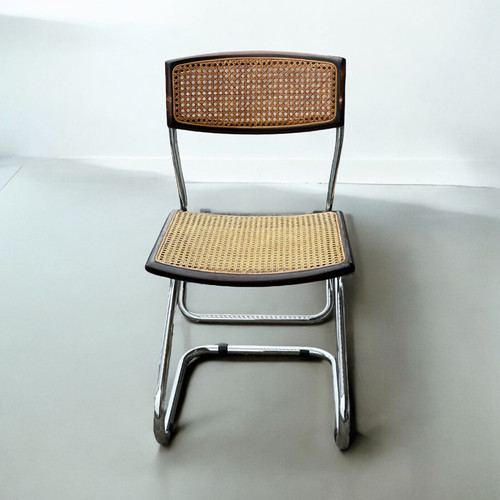 Suite Von Vier Rohrstühlen Vintage Italien Bauhausstil Marcel Breuer Um 1970