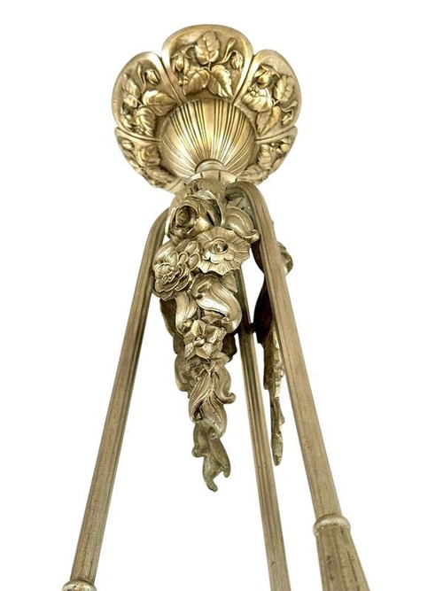 Gilles Large "Aux Roses" Plate Chandelier