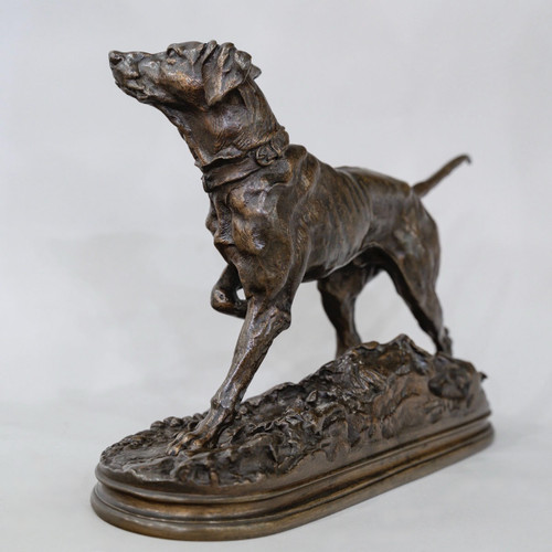 Scultura - Chien Braque Marly , Pierre - Jules Mêne (1810-1879) - Bronzo