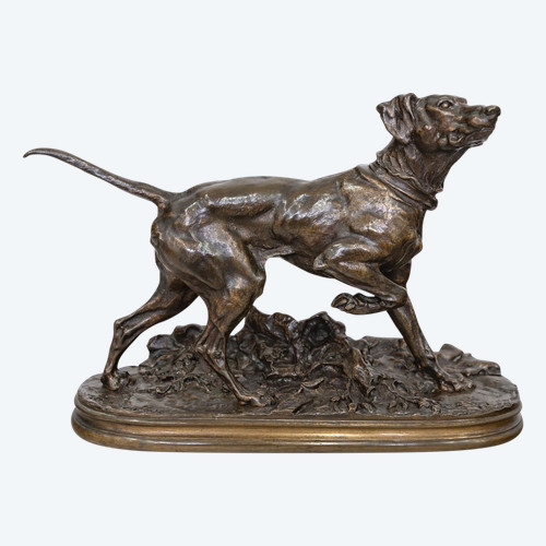 Scultura - Chien Braque Marly , Pierre - Jules Mêne (1810-1879) - Bronzo