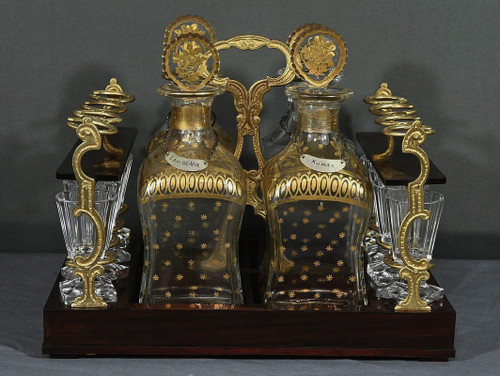 Cantinetta per liquori intarsiata, periodo Napoleone III - metà del XIX secolo