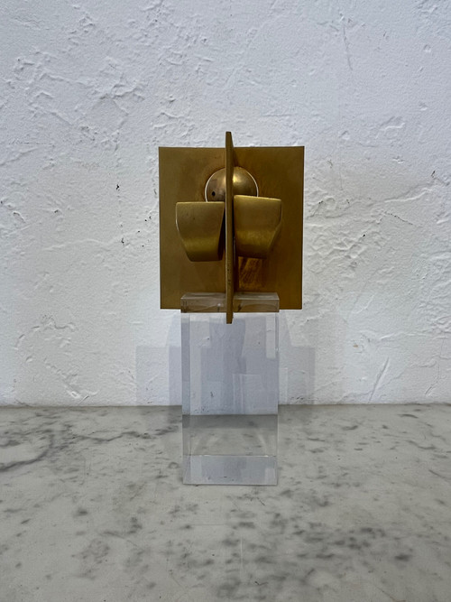 Sculpture - J. L Sanchez - Bronze Et Plexi - Espagne - XX ème