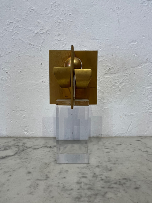 Sculpture - J. L Sanchez - Bronze Et Plexi - Espagne - XX ème