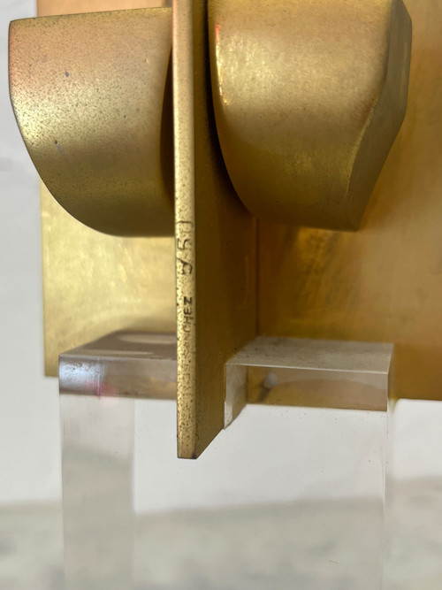 Sculpture - J. L Sanchez - Bronze Et Plexi - Espagne - XX ème
