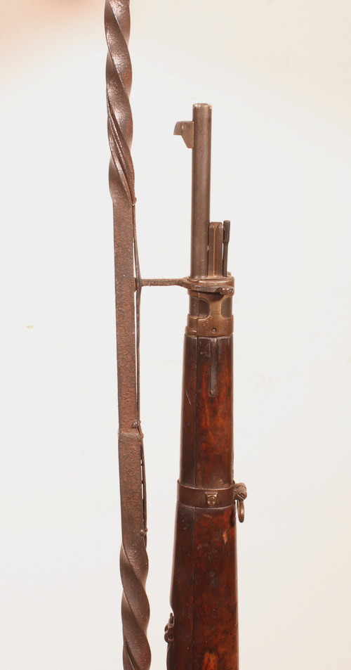 Rifle Floor Lamp With Its Lampshade