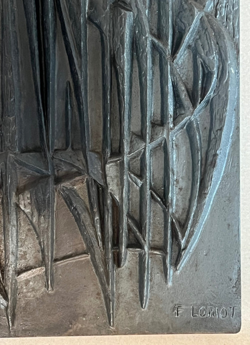 Kaminplatte von Designer F. Loriot für Stern, Frankreich 70er Jahre