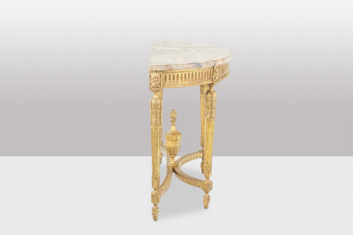 Consolle in legno dorato e marmo breccia di Aleppo. Circa 1780. LS55691657J