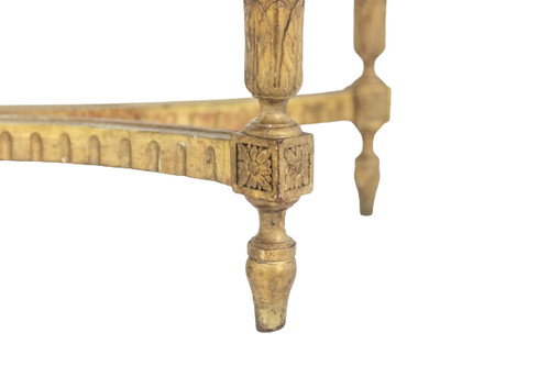 Consolle in legno dorato e marmo breccia di Aleppo. Circa 1780. LS55691657J