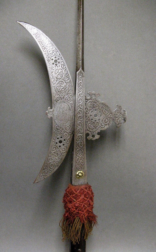 Viollet Le Duc Hellebarde aus Eisen, 19. Jahrhundert.