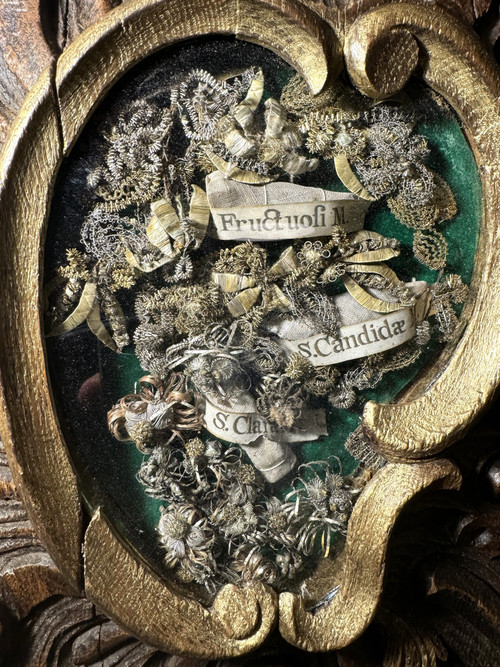 Large Reliquary Monstrance with Five Relics – 18th Century