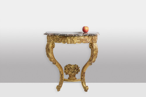 Console en bois doré et sculpté d’époque Louis XV. Circa 1880. LS5871738A