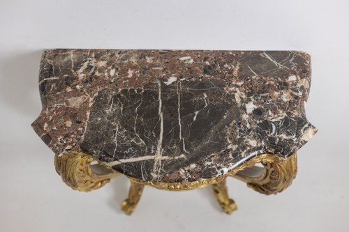Console en bois doré et sculpté d’époque Louis XV. Circa 1880. LS5871738A