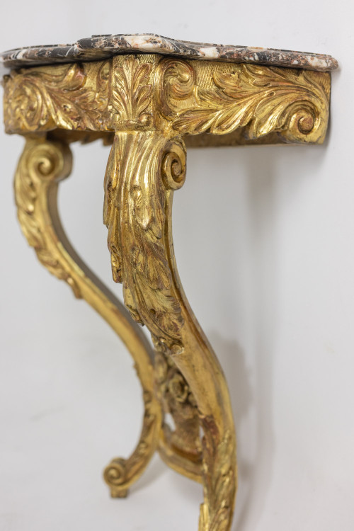 Console en bois doré et sculpté d’époque Louis XV. Circa 1880. LS5871738A