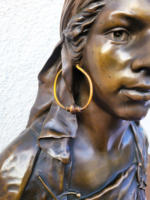 Picault - Dalila, scultura in bronzo firmata, fine del XIX secolo