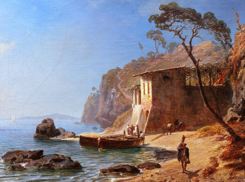 Charles Henry STOCK, Animierte Ansicht des Golfs von La Spezia von Lerici aus