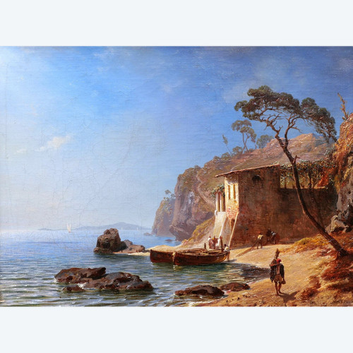 Charles Henry STOCK, Animierte Ansicht des Golfs von La Spezia von Lerici aus