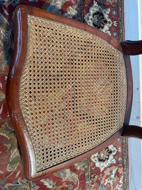 Suite de 4 chaises Louis Philippe cannées 