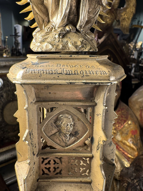 Processional Staff with Virgin in Glory - 19th Century