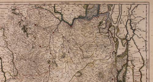 Antique Map Of Brabantia Ducantus By Bleau Circa 1640