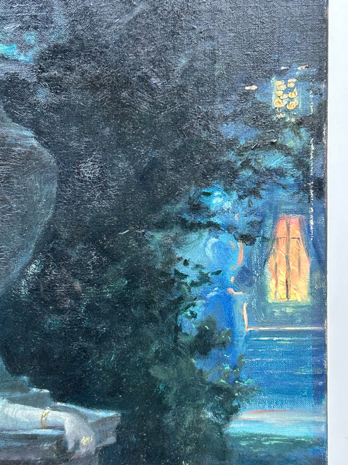 Marie Marguerite Barco (1882-1965) Malinconia notturna Olio su tela Inizio XX secolo 
