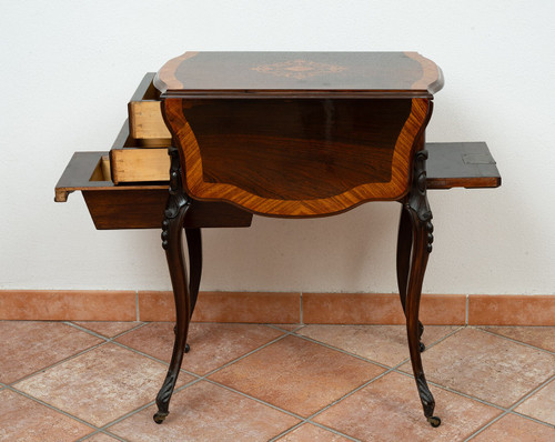 Table De Travail Ancienne Napoléon III, France, 19ème Siècle.