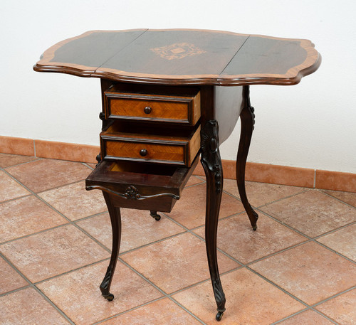 Table De Travail Ancienne Napoléon III, France, 19ème Siècle.