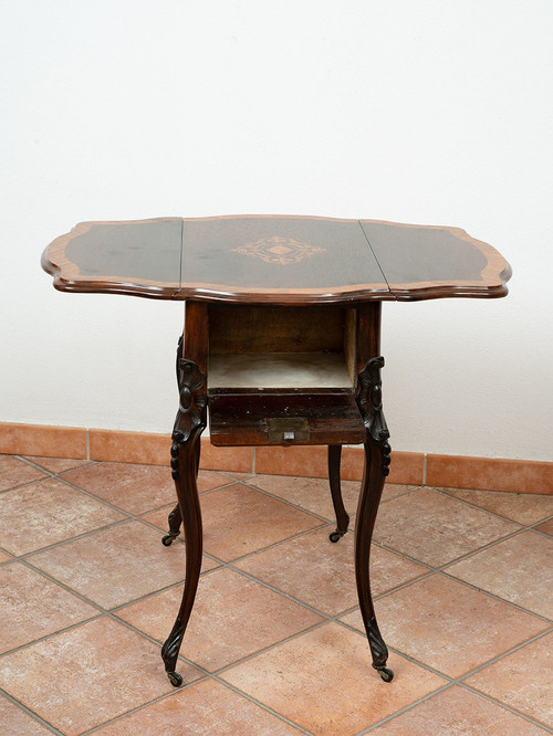 Table De Travail Ancienne Napoléon III, France, 19ème Siècle.