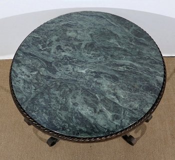  Table Basse en Marbre et Fer forgé – 1950 