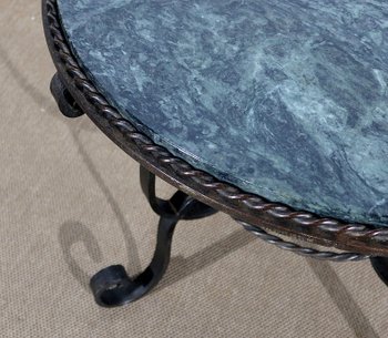  Table Basse en Marbre et Fer forgé – 1950 