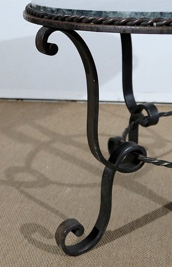  Table Basse en Marbre et Fer forgé – 1950 