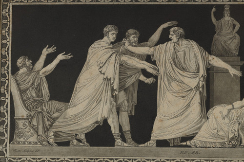 SUITE OF 5 ENGRAVINGS OF ANTIQUE SCENES AFTER MOITTE BY JANINET